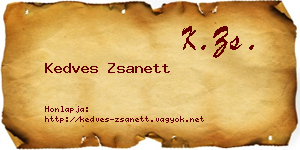 Kedves Zsanett névjegykártya